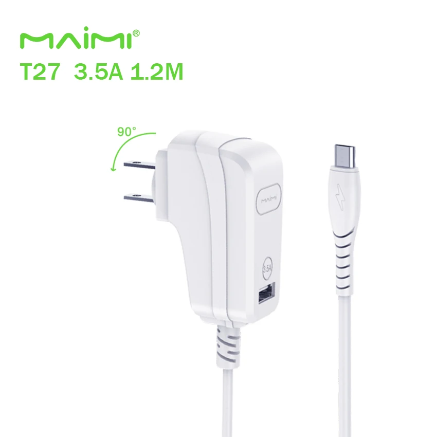 Maimi T27 trending products 2021 new arrivals 5V 3.5A AC DC Power Adapter charger Kit Wall Mount plug  with 1.2m cable