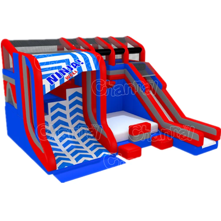 Inflatable Warped Wall/ Inflatable Ninja Wall/ Inflatable Ninja Warrior obstacle course for sport game
