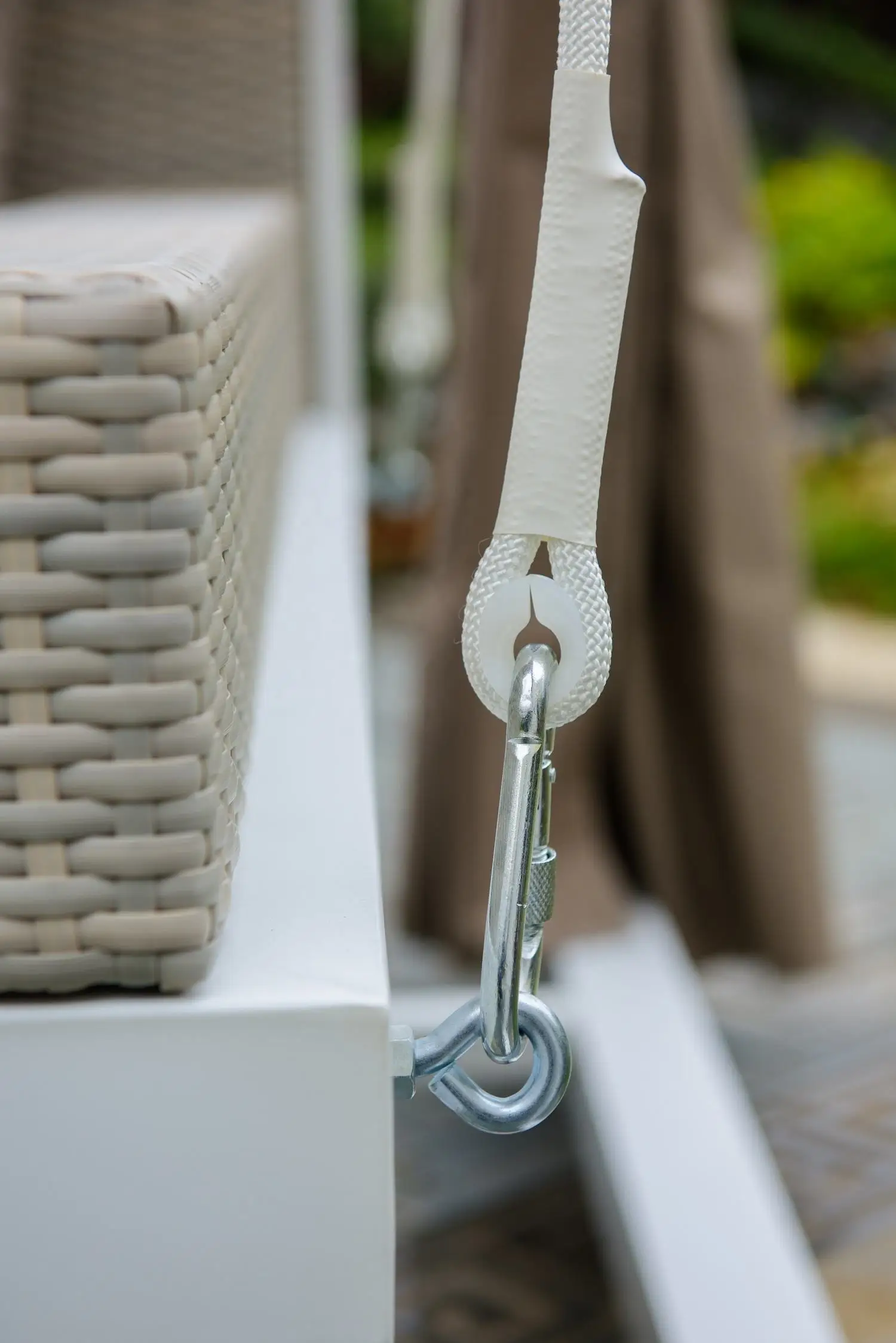 Furniture Outdoor 3 Seater Hammock Chair Curved Roof Summer Patio Canopy Swing Bed Hanging Daybed Swing Garden Bed