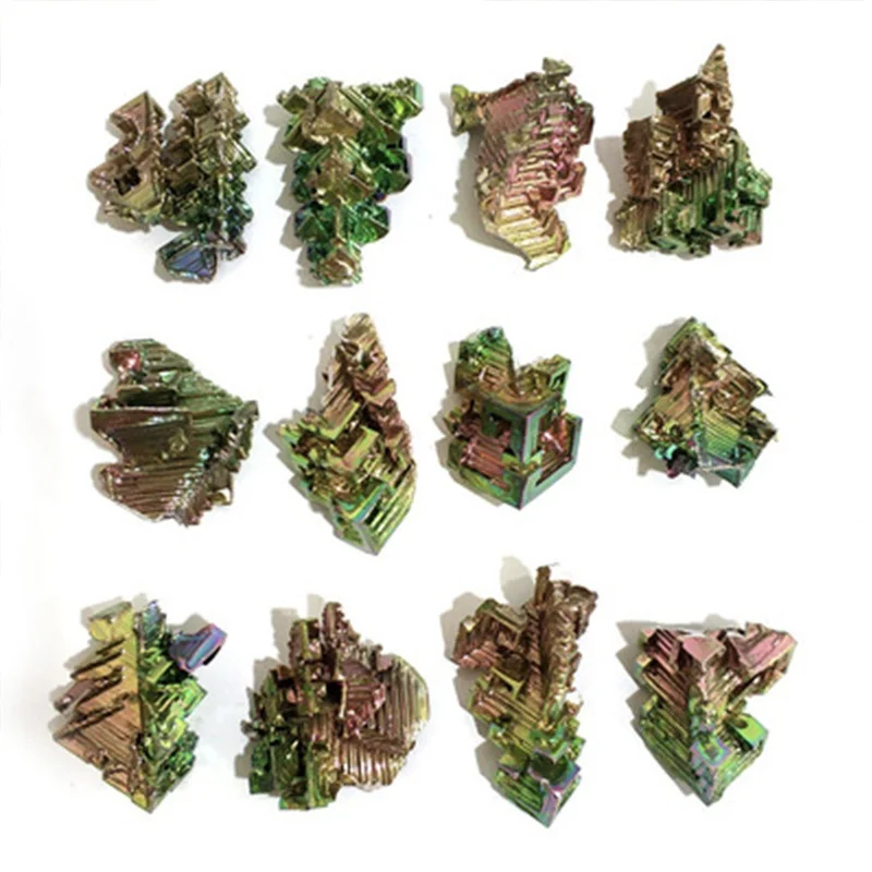 Natural Titanium Bismuth Home Furnishing Decoration Charm Irregular Specimen Metal Crystal Bismuth Gemstone