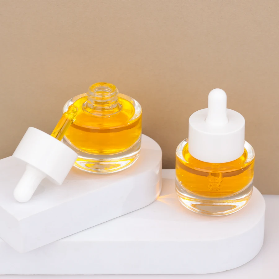 20ML High grade Refillable bottle for Essential Oil Glass Eye Dropper Pipettes Round thick bottom bottle homemade cosmetics