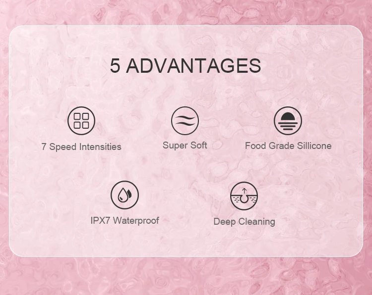 7 Colors Stock Silicone Facial Cleansing Brush Vibrating Face Brush Facial Cleansing Brush for Washing Face