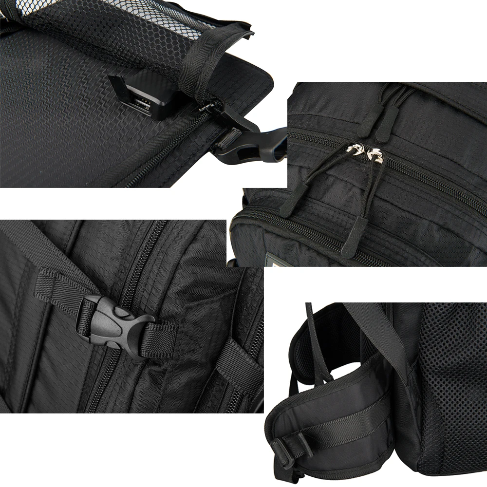 Solar Backpack Waterproof Anti-Theft perfect for carrying books or laptop to work school or hiking while charging smart phone