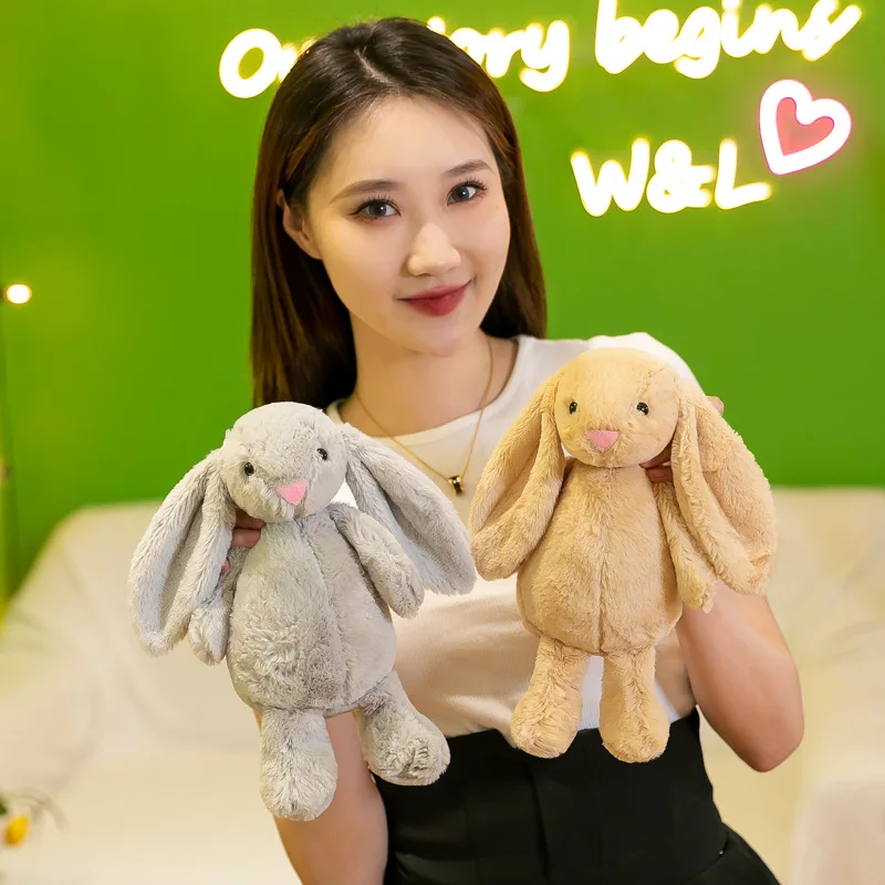 Multi-colored Easter Bunny plush toys Soothing toys for kids Long-eared bunny dolls Gifts for boys and girls