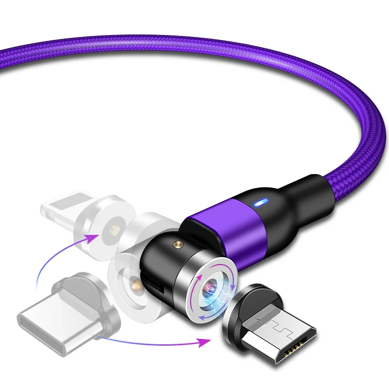 Новое поступление 3 вилки в 1 магнитный USB-кабель для быстрой