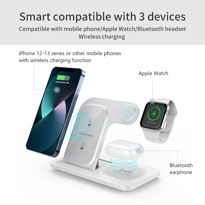 Most Selling chargers batteries & power supplies 15W Universal Wireless Charger Dock Charging Station for Hand Held Devices