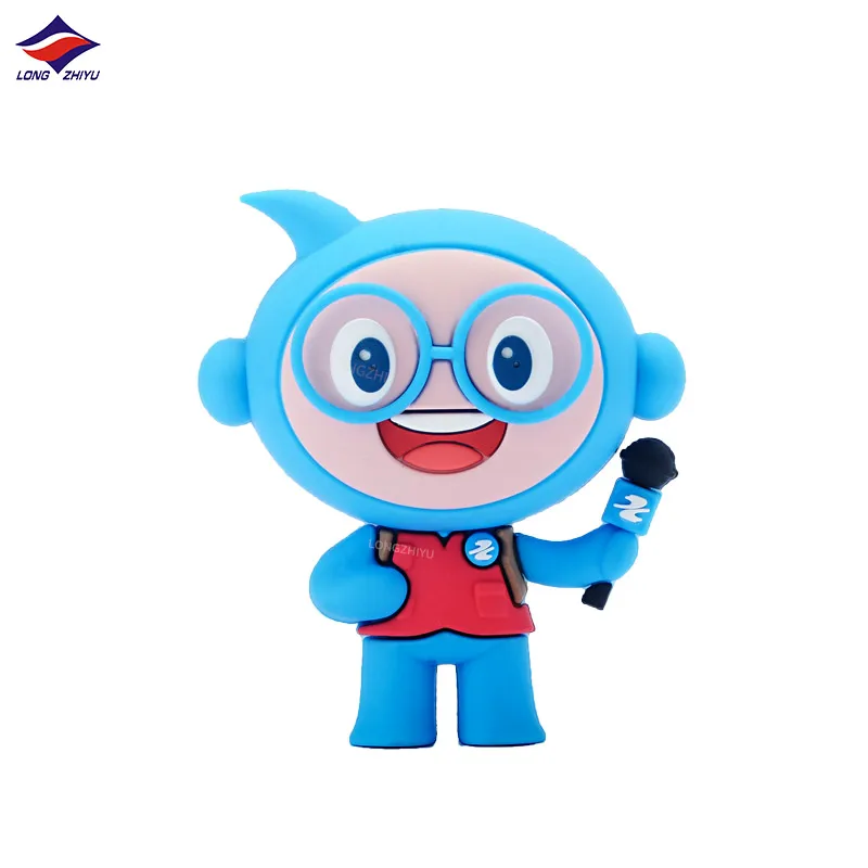 Longzhiyu Custom 3D Cartoon Character Action Figure with Big Eyes Cute Mini PVC Figurine Miniature Model Toy Doll
