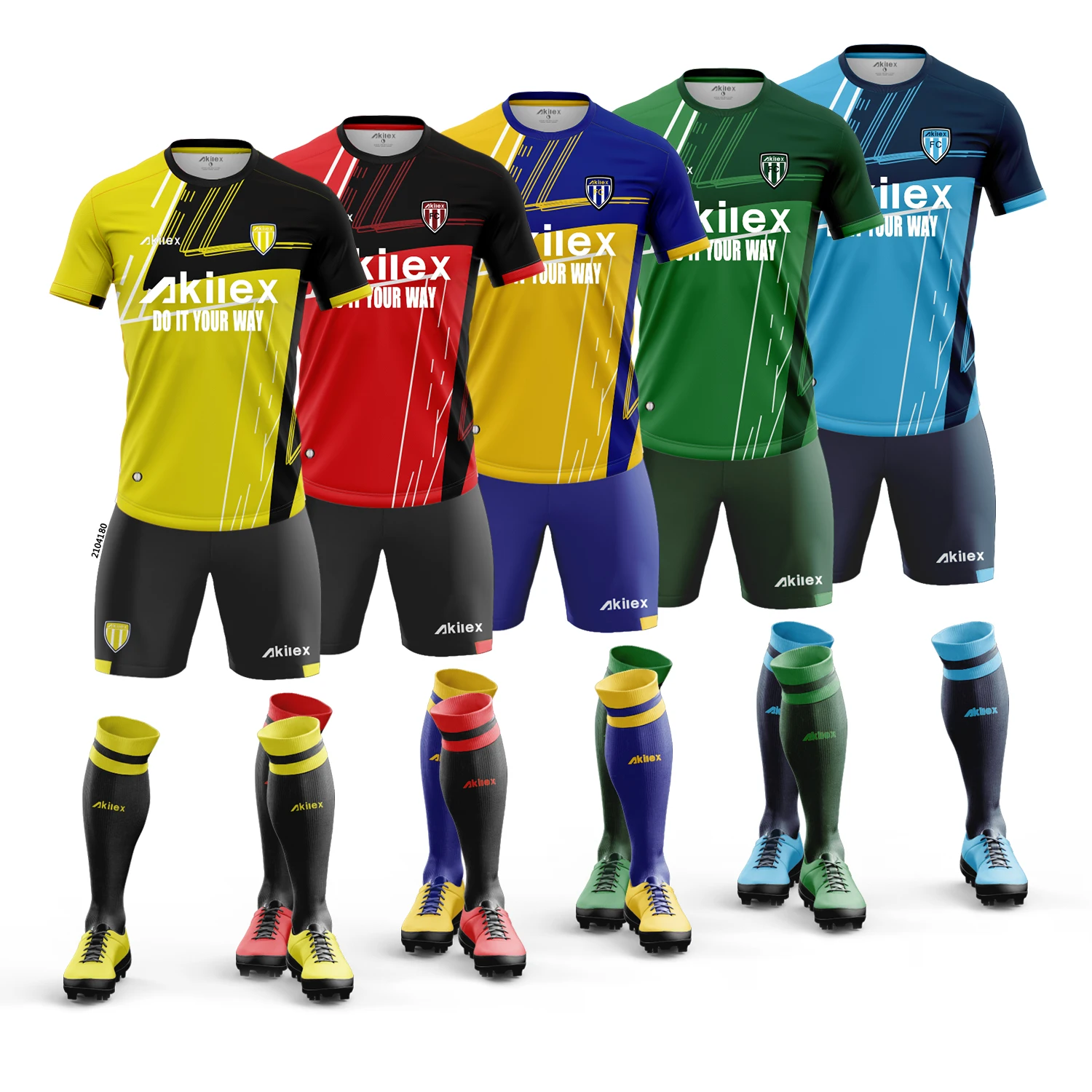 Akilex Fast Shipping Soccer Jersey Profession Quick Dry Breathable Football Soccer Jersey Wear for Team and University