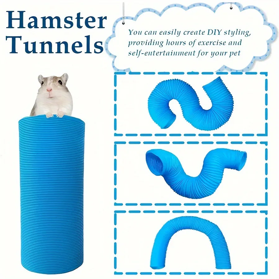 Small Pet Fun Tunnel Telescopic Pipe Guinea Pig Hedgehog Totoro Ferret Product Rat Toys Stretch Tube Hamster Game Pipeline