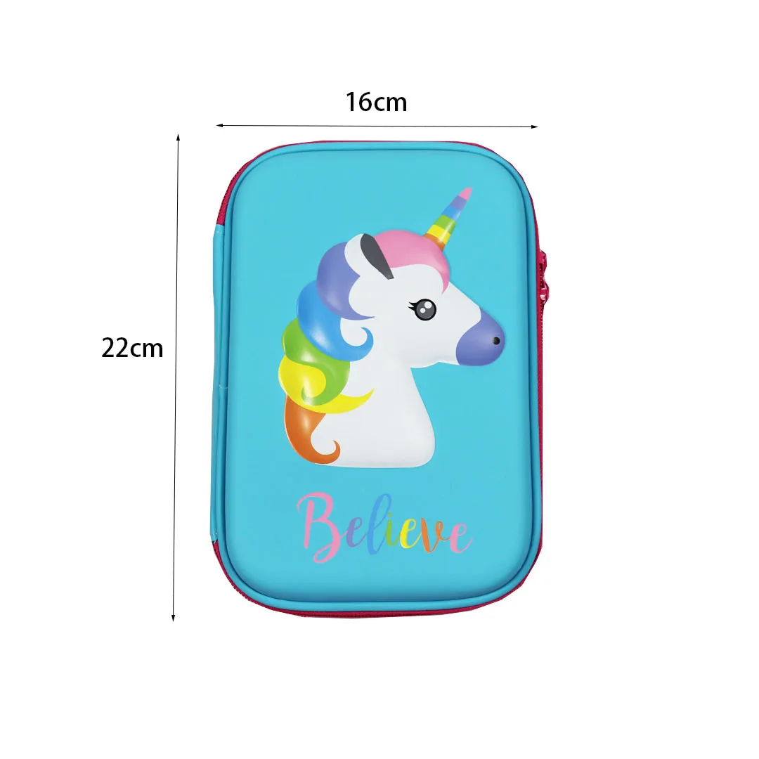 Fair Custom Cute EVA Pen Pouch Stationery Box 3d Pencil Case  For Students