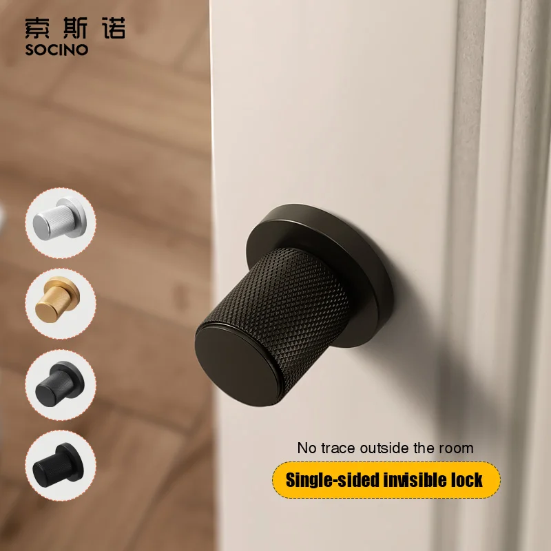 High Quality Simple Round Invisible Door Handle Single-Side Hidden Lock for Background Wall Sleek and Unobtrusive