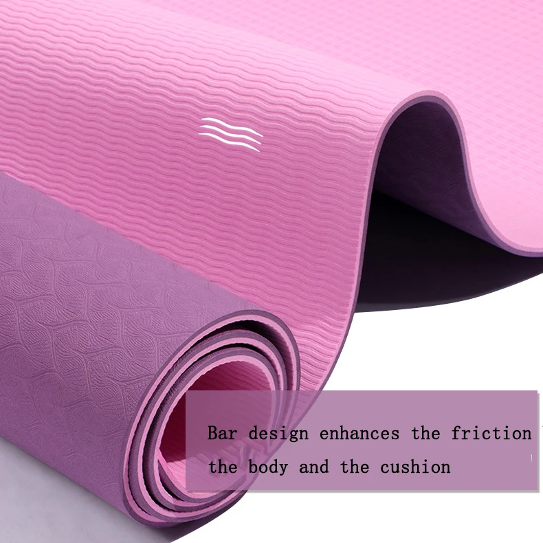 Wholesale custom logo non-slip eco friendly foldable thick gym tpe yoga mat