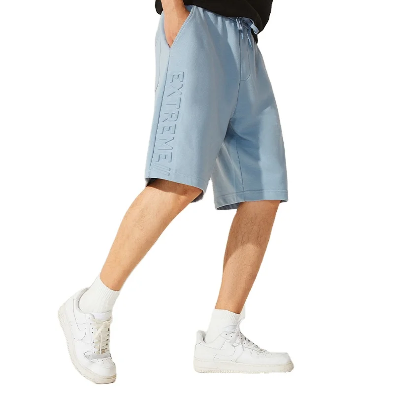 
High Quality Custom Summer Unisex Heavy Weight Shorts Embroidered And Printed Elastic Waist Bermuda Shorts 