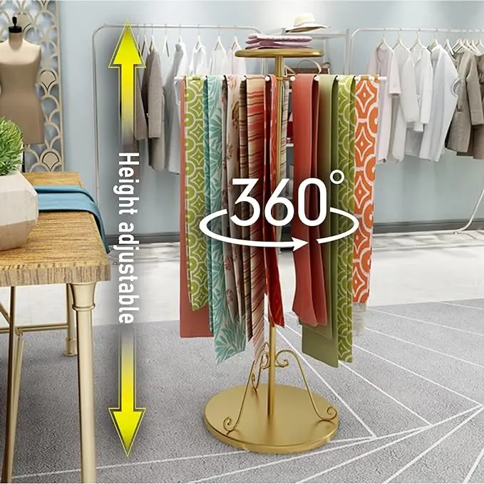 Customized rotating rugs Carpet Hanger scarf clothing needle metal display rack for shops, store