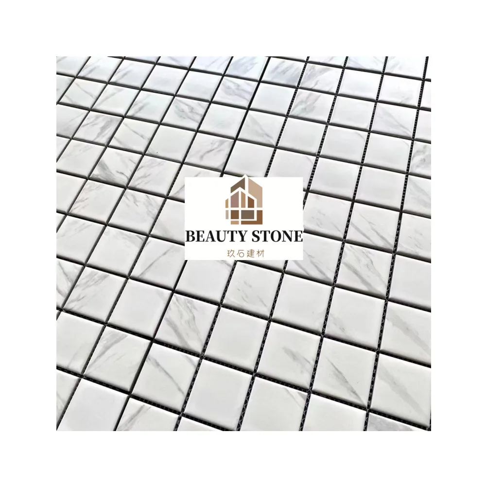 White carrara marble mosaic tile