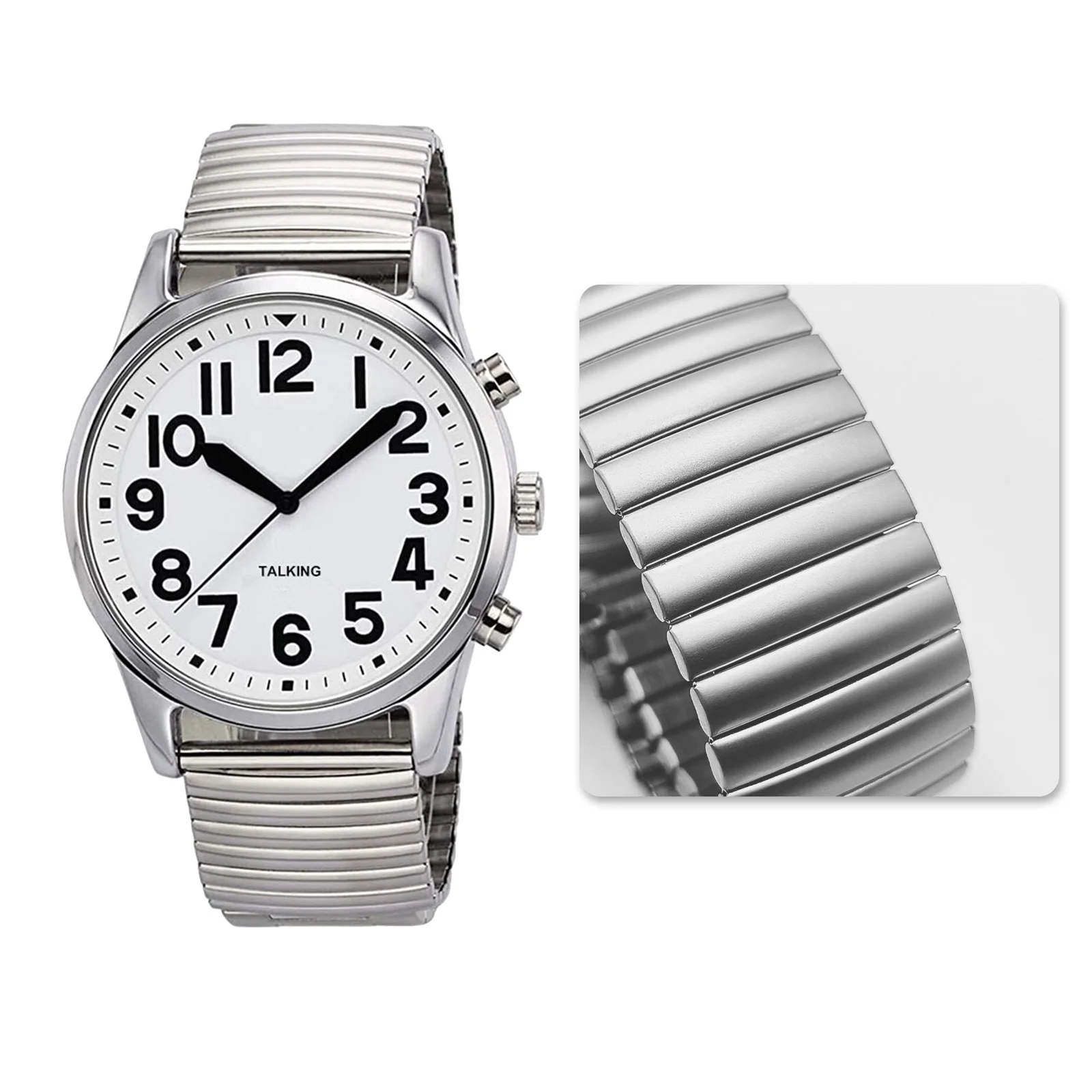 English Talking Watch Speaks The Time for Elderly, Impaired Sight or Blind Old and Blind People Multi-Language Speaking Watches