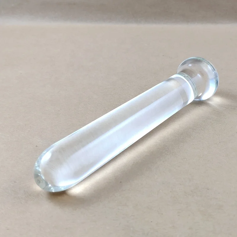 Hand Blown Simple Style Artificial Clear Glass Dick/Artificial Glass Dildo/Artificial Glass Penis for Sex Industry Distribution