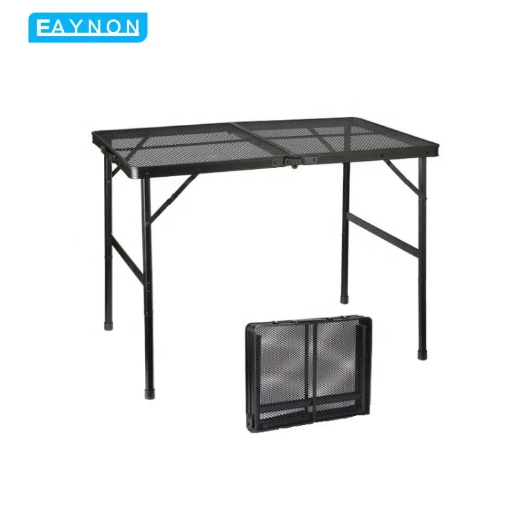 Eaynon Camping Portable Collapsible Portable Metal Folding Table For Outdoor