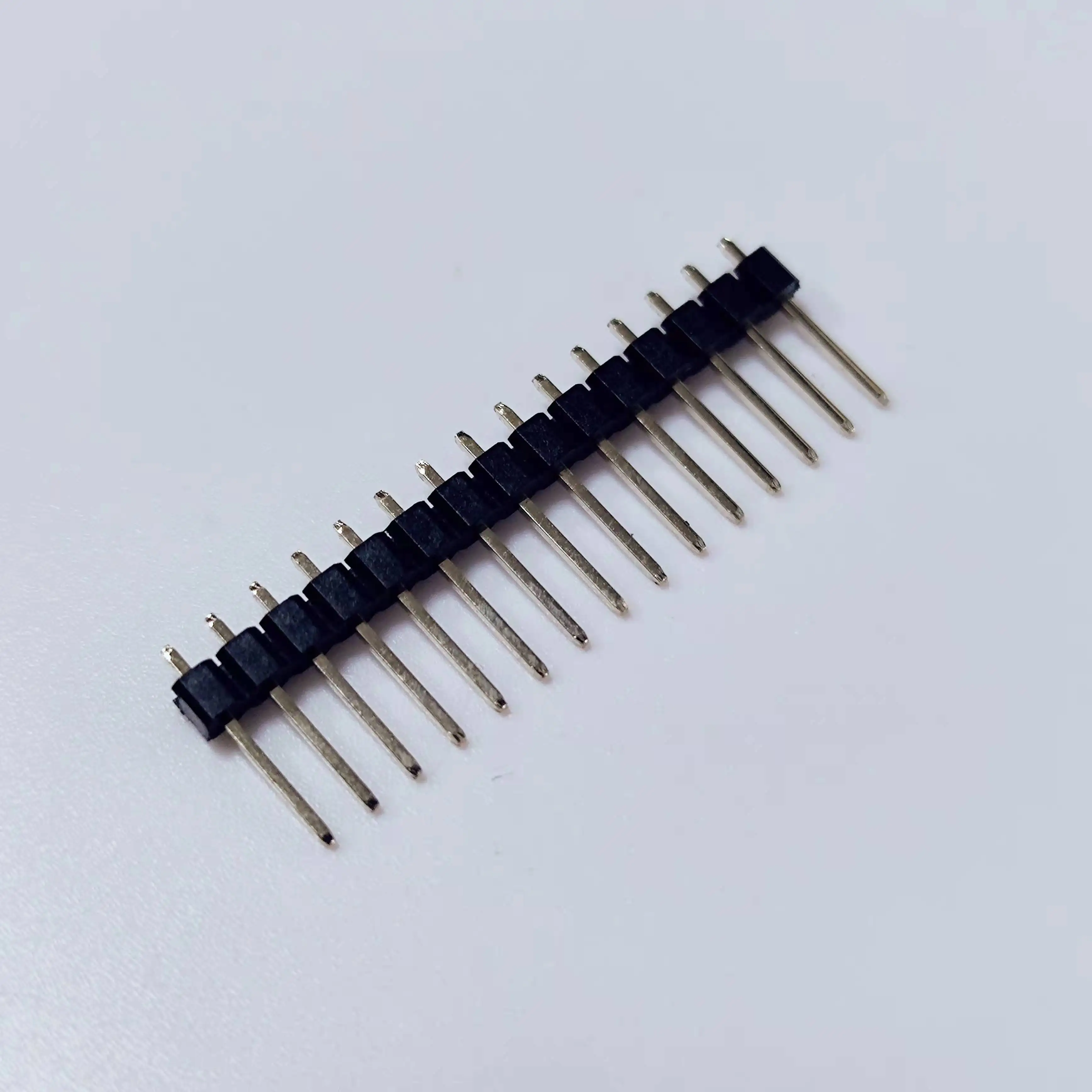 16p Pin Header connector 1.27mm pitch single row double plastic straight type connectors for PCB