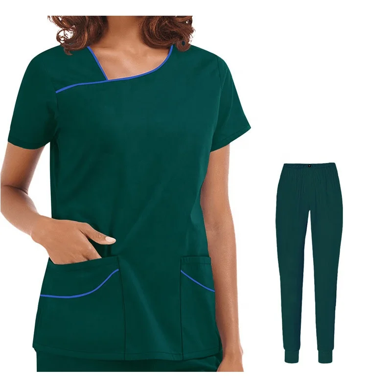 Hot sale fashionable scrub joggers scrubs uniforms sets nurse hospital uniforms set for women