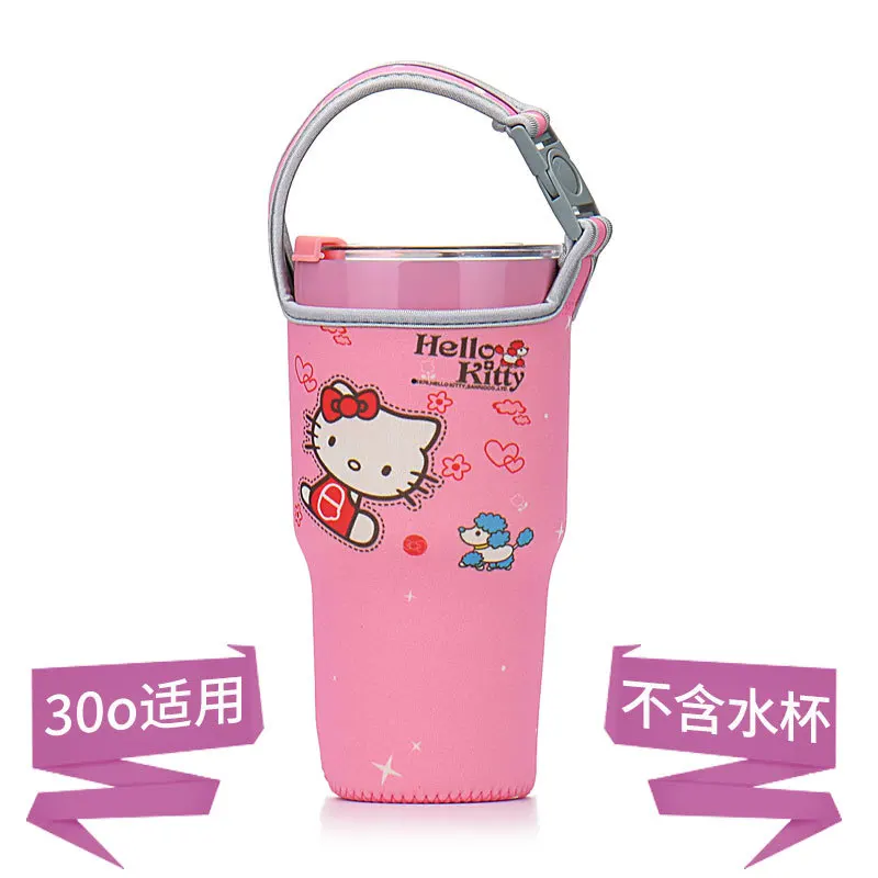 Hello KT 2024 modern fancy insulated hot water bottle cover cartoon carrier water bottle sleeve cover
