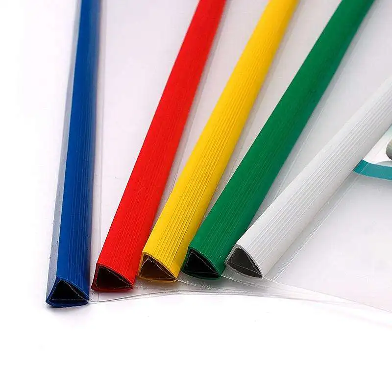 
PP school stationery a4 clear plastic report cover with spine bar book cover sliding bar folder 
