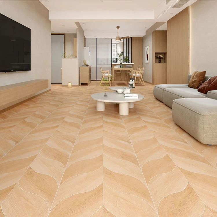 Modern 60*120cm Polished Wood Porcelain Tile Fresh Stoneware Wall and Floor Tiles for Bathroom and Living Room Interior Use