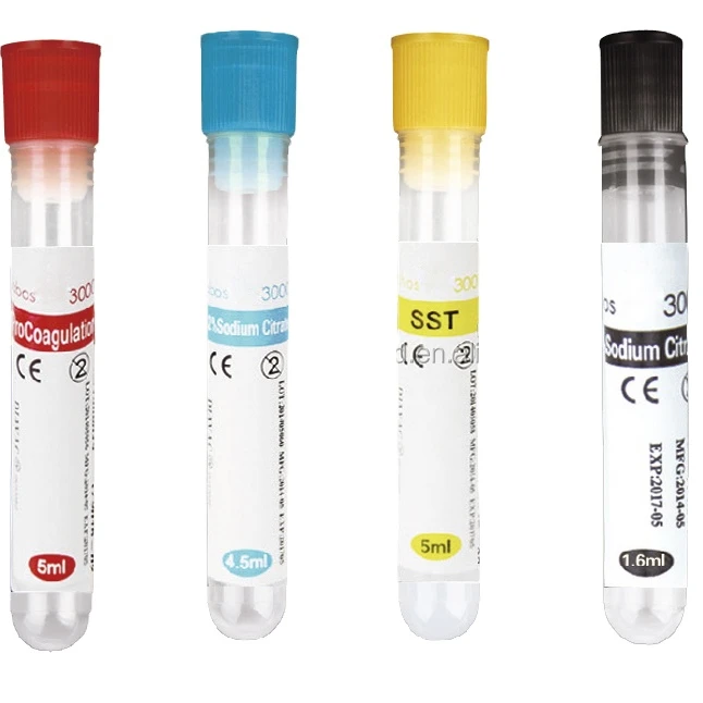 Disposable Medical Non-vacuum blood Collection Tube PP PET ESR Heparin EDTA Glucose Citrate Tube