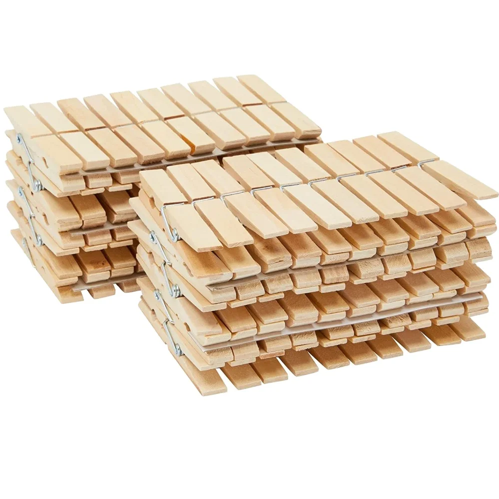 Tailai Natural Wooden Clothespins Multi-Function Clothespins Photo Paper Peg DIY Wooden Pin Clips Wooden.