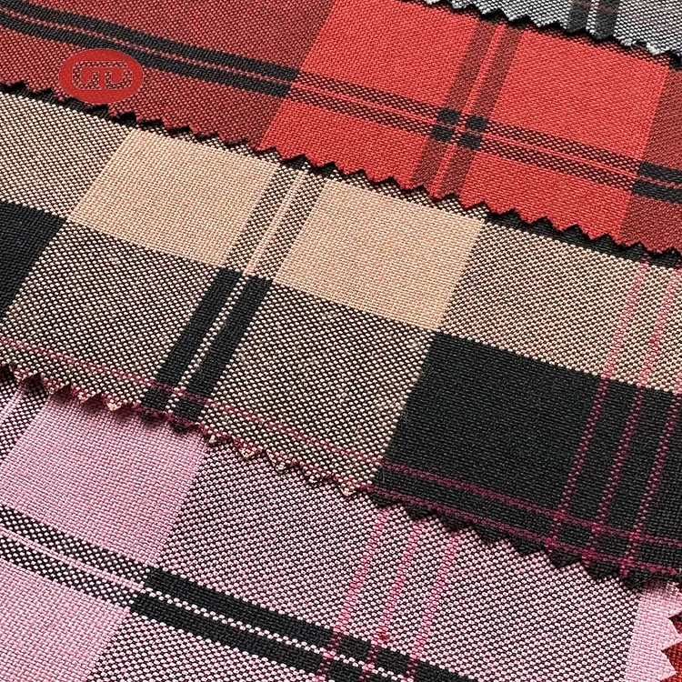 2023 hot selling TR plaid fabric woven yarn-dyed plaid work school summer  uniform dress