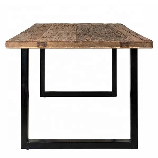 Industrial Dining Table Indian Antique Rustic Recycle Railway Sleeper Dining Table Jodhpur Vintage Old Wood Dining Room Table