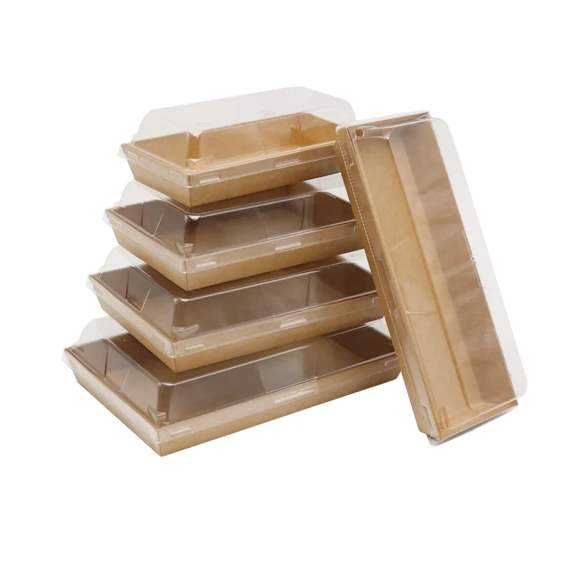 Wholesale Environmental Protection Leakproof Lunch Box Kraft Paper Box Packing Boxes