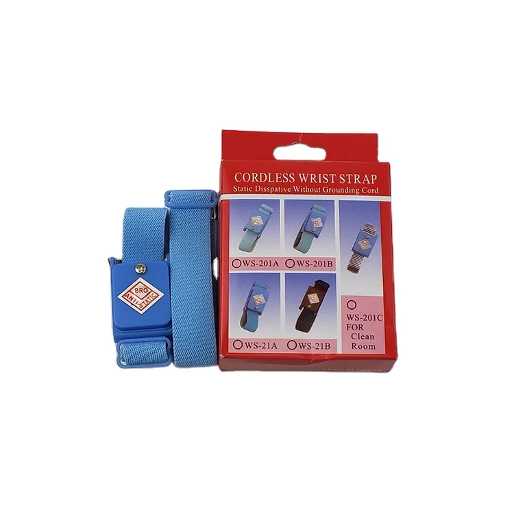EPA Cleanroom Use Electrostatic Discharge Cordless Anti Static Band Blue Wireless ESD Bracelet Antistatic Wrist Strap