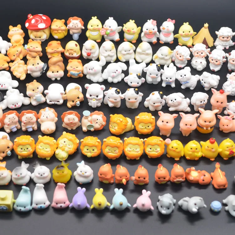 kawaii kids secret diy blind bag resin bear cat duck fruit princess rainbow sea turtle lion bird dragon 3d cute figure mini toy