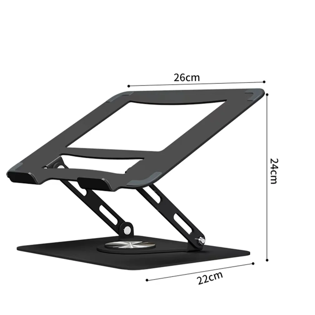 Adjustable Ergonomic Sit to Stand Laptop Stand with 360 Swivel Base Rotating Computer Stand