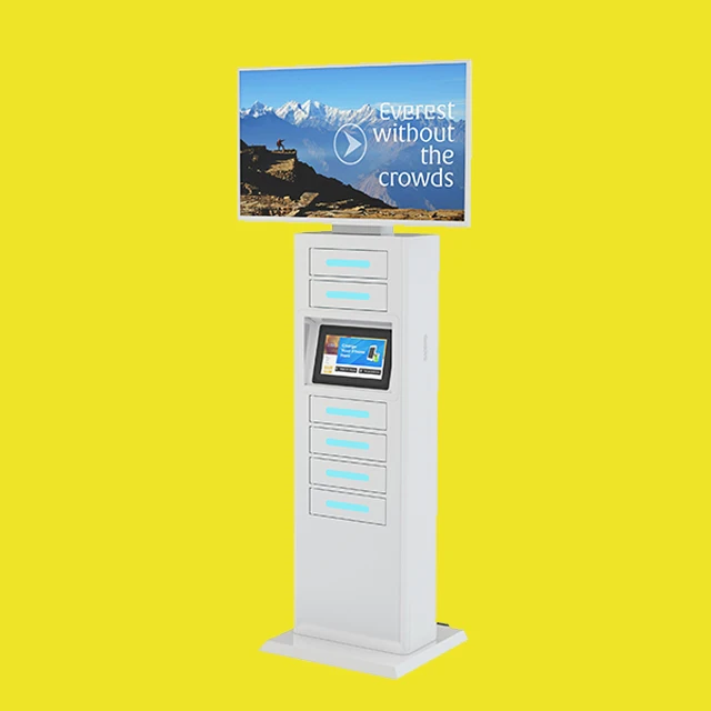 Winnsen 43 inch Advertising LCD Screen Mobile Phone Charging Stations for Visitors Use