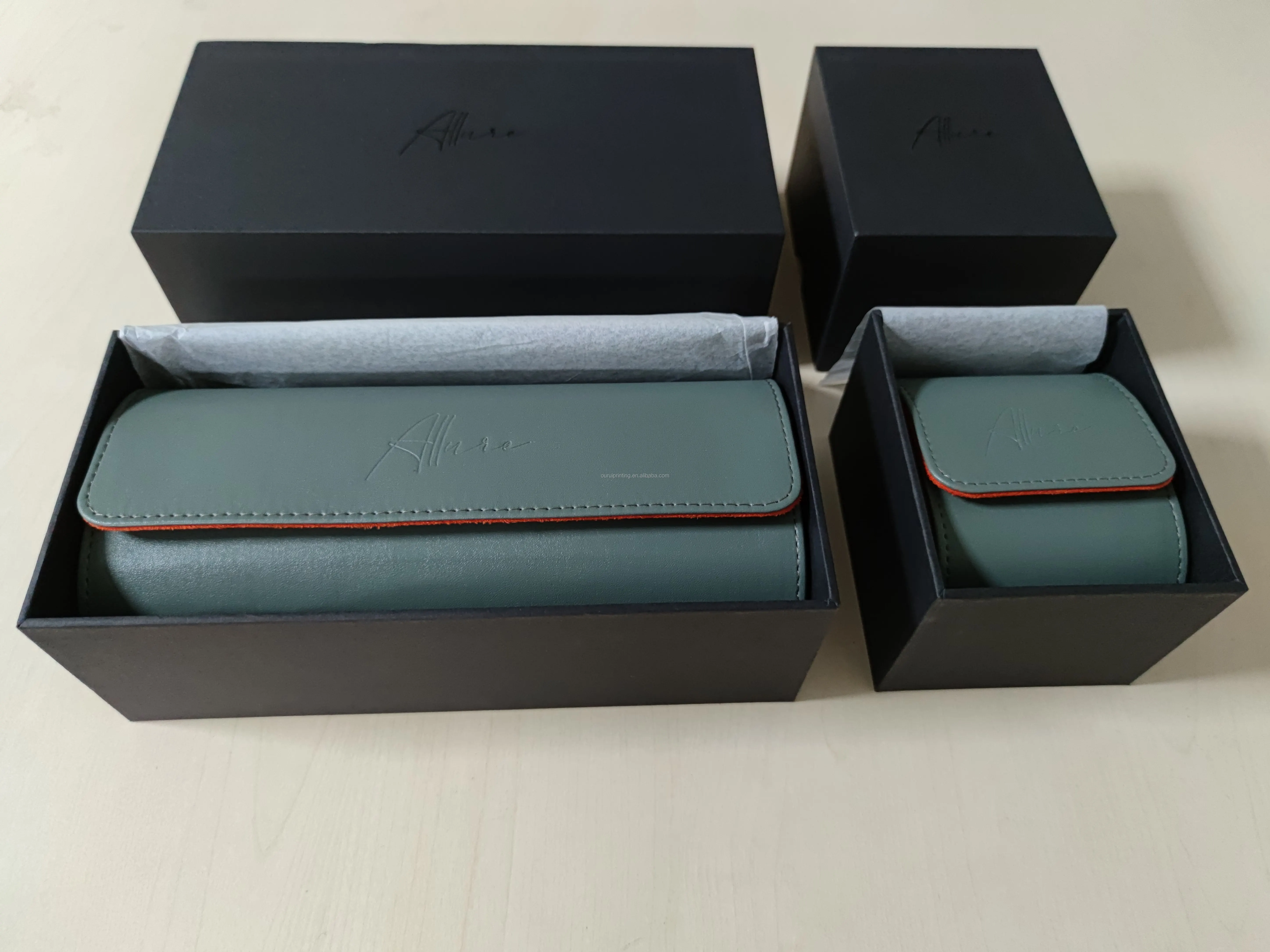 High end PU leather customized logo storage famous brand tager watch box