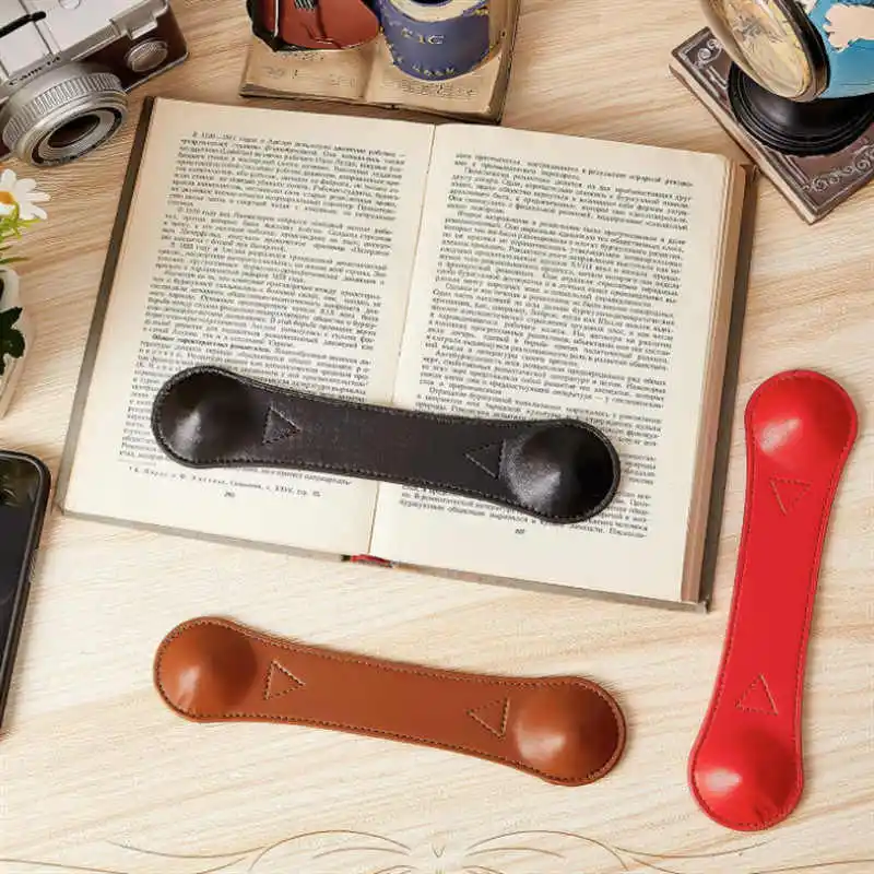 Book Weight Page Holder Heavy Leather Book Open Holder Paperweigh Cookbook Weighted Bookmarks Gift Writer Reader Student Teacher