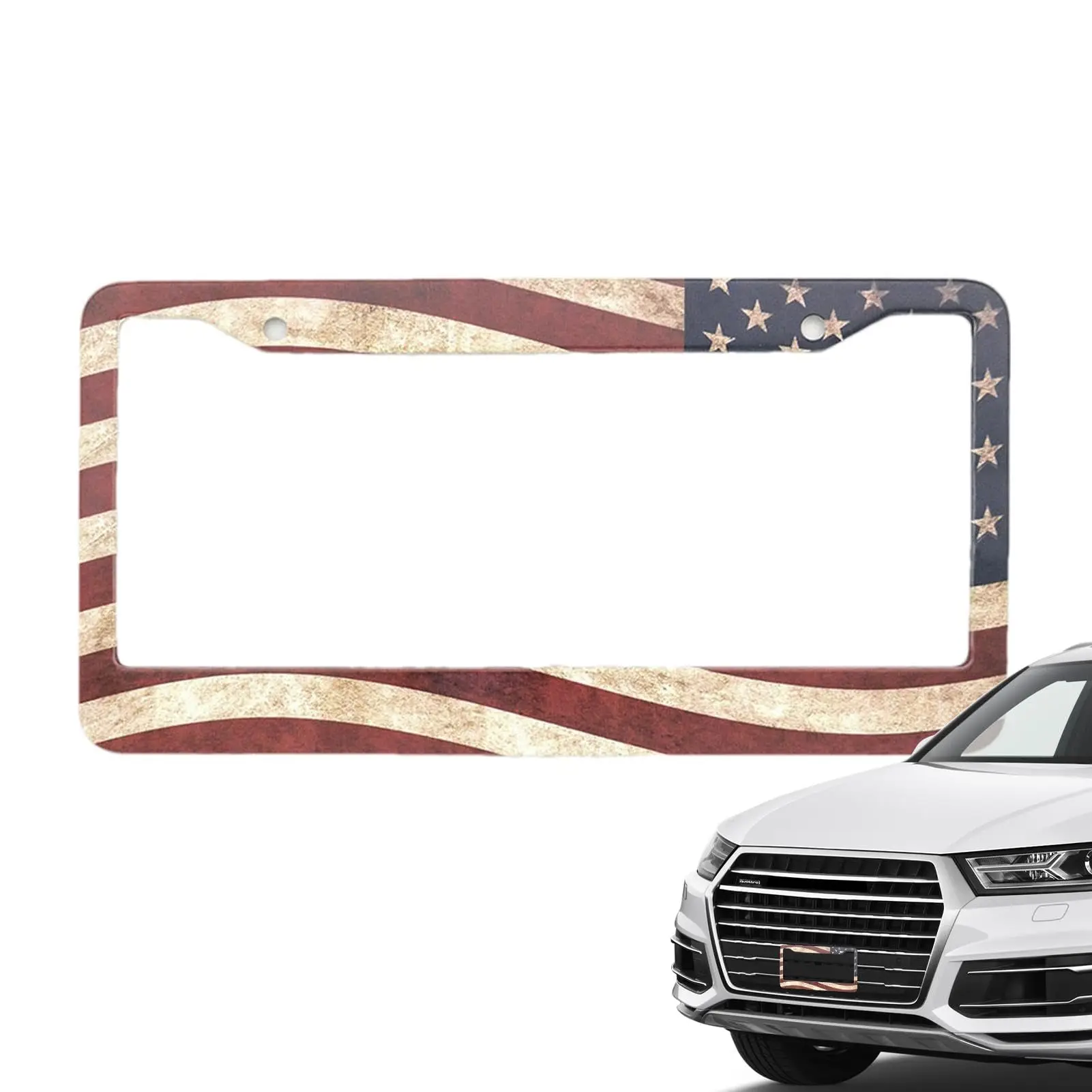 Custom Logo Printed Standard Us Size Electroplate Plastic Car License Plate Frame Wholesale