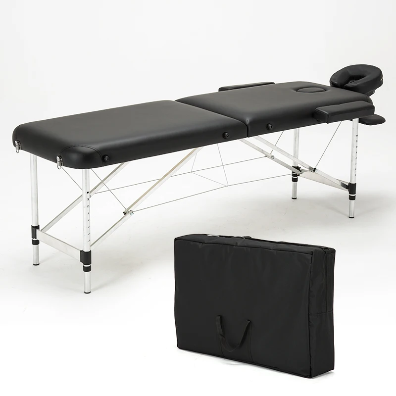 Lightweight folding portable massage bed aluminum alloy high quality thickened face bed can be lifted