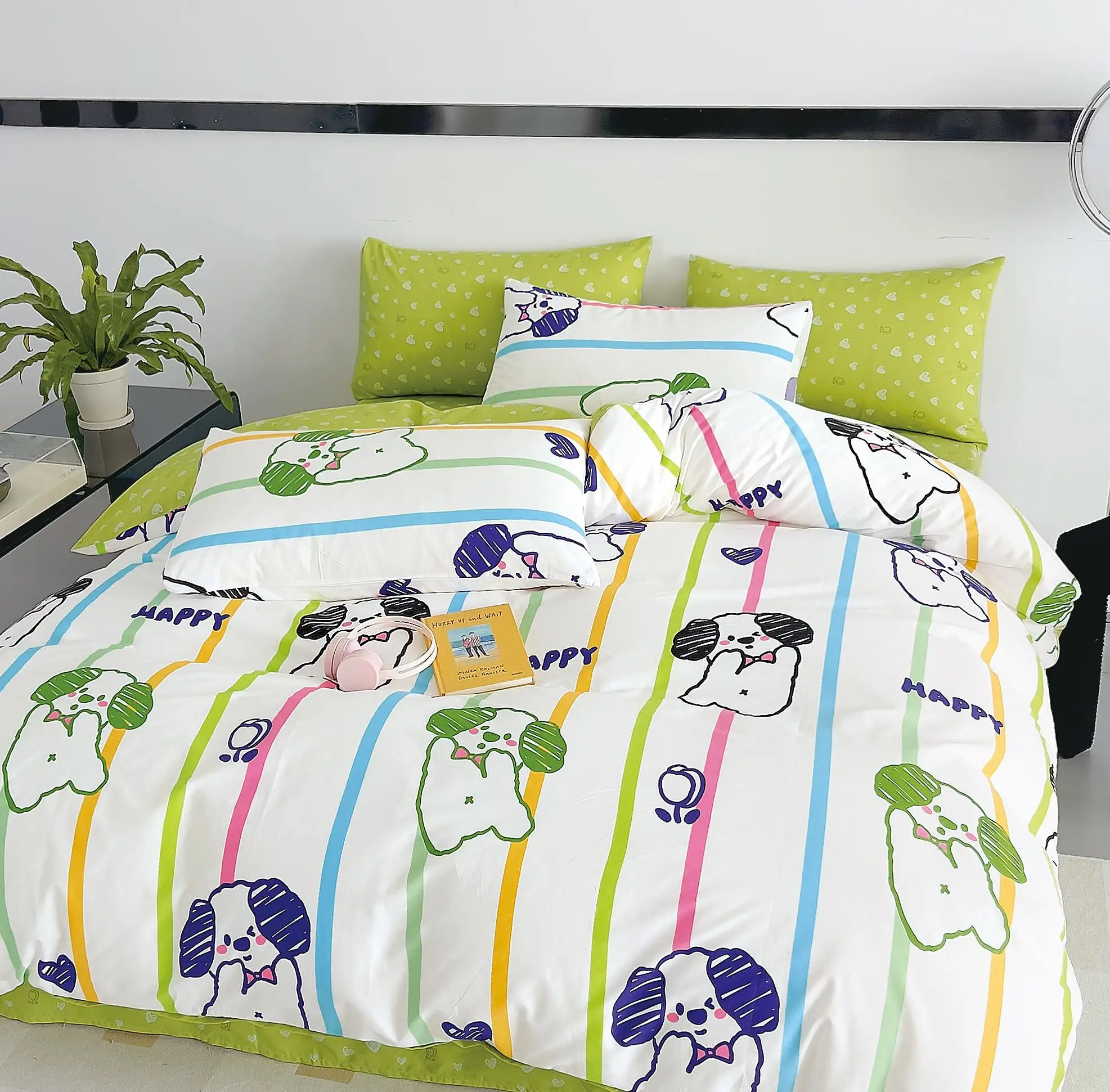 2.35m width printed cotton fabric for bed sheet ser in bale