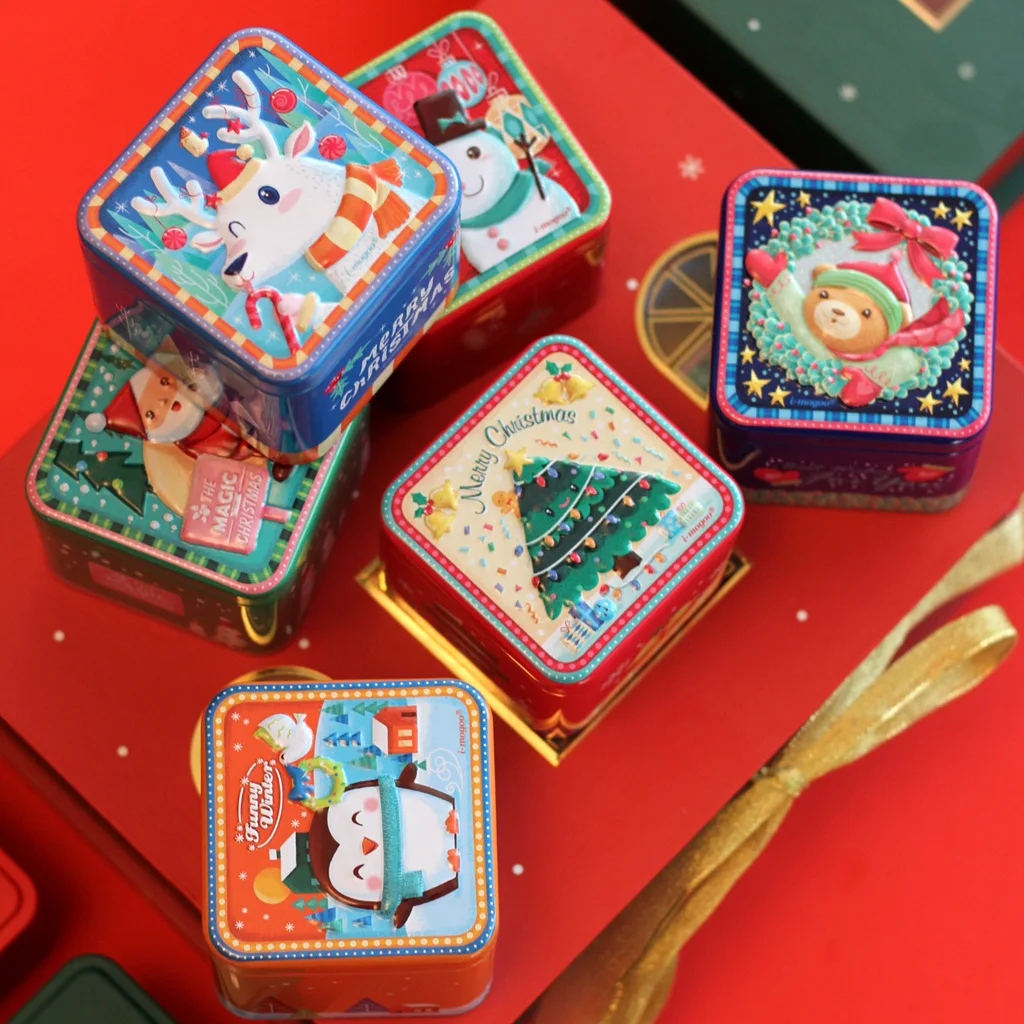 
Factory Direct Wholesale new design christmas cookie tin box 