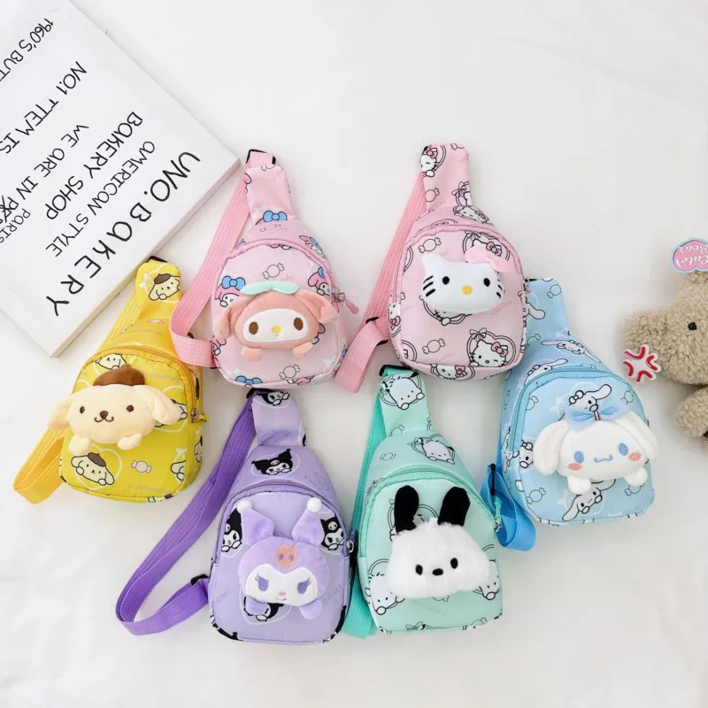 New cartoon cute children coin purse crossbody bags chest bag casual girl shoulder bag