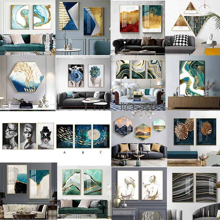 Excellent square UV glass flower horse painting with aluminium frame