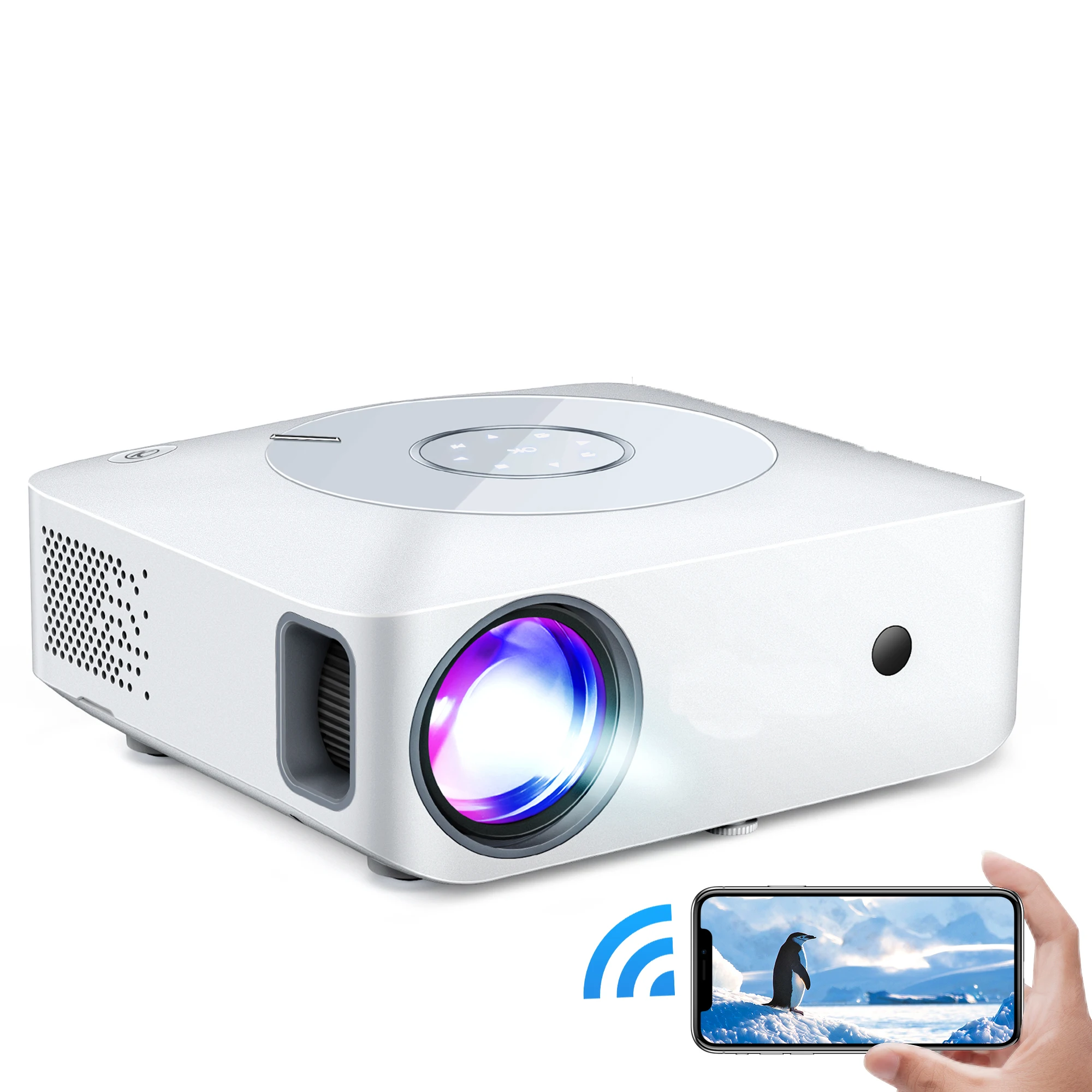 Optional Native 1920*1080P Rohs Home Theatre Cinema Android Wifi Projector