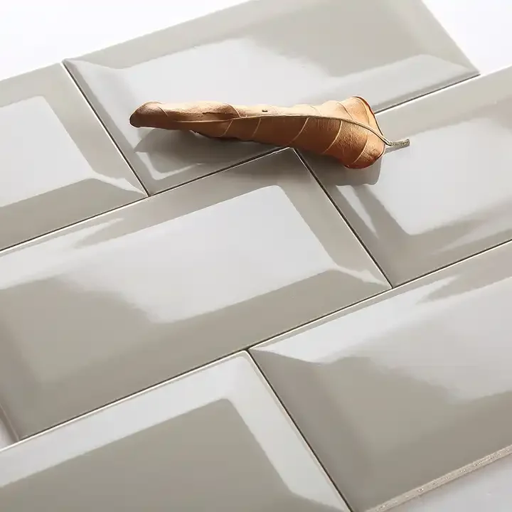 Modern Rustic 3x6 Gray Glossy Subway Tile Ceramic Porcelain Wall Tiles for Bathroom Interior Use Glazed Surface Room Pictures