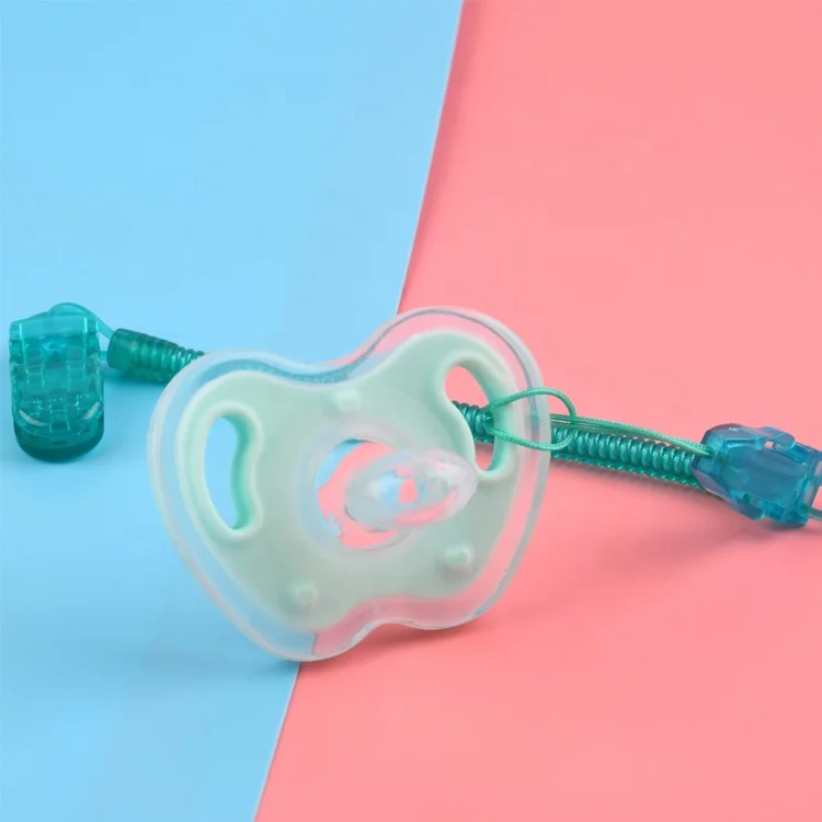 Ultra-Light Silicone Pacifier Symmetrical One-Piece Design BPA-Free Silicone Pacifier 0-6M for Newborn Baby