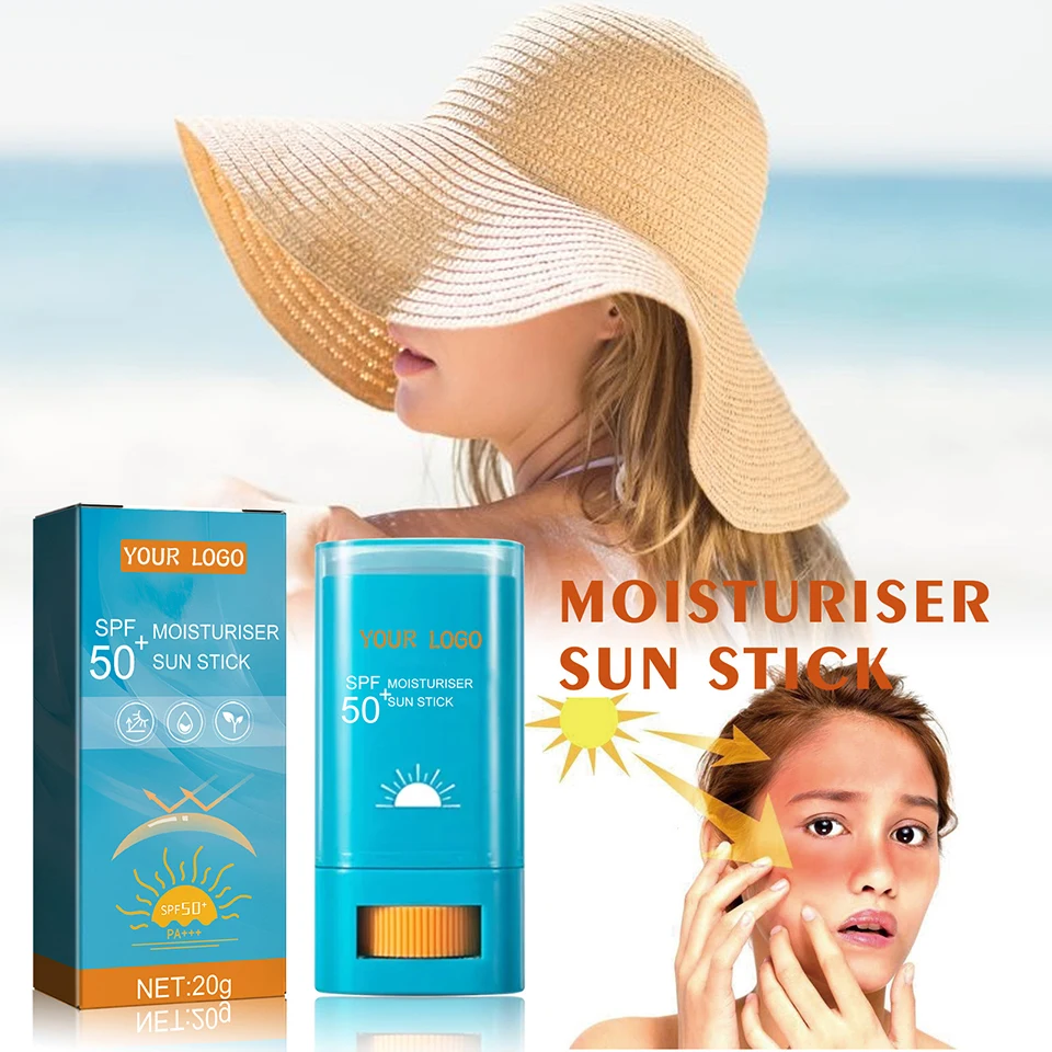 OEM Herbal & Organic SPF PA50+++ UVA UVB Waterproof Moisturising Sunscreen Stick Sun Block Cream Stick for Women and Men