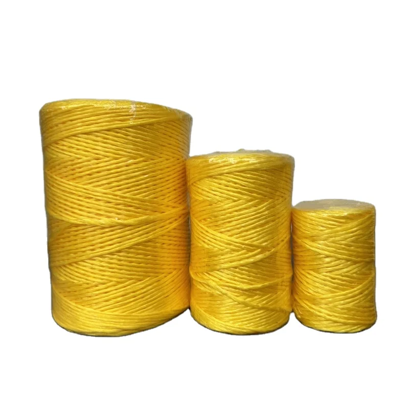 China Supply Baler Straw Twine Rope Plastic Polypropylene With Orange Color for Tie Banana Tree and Greenhouse