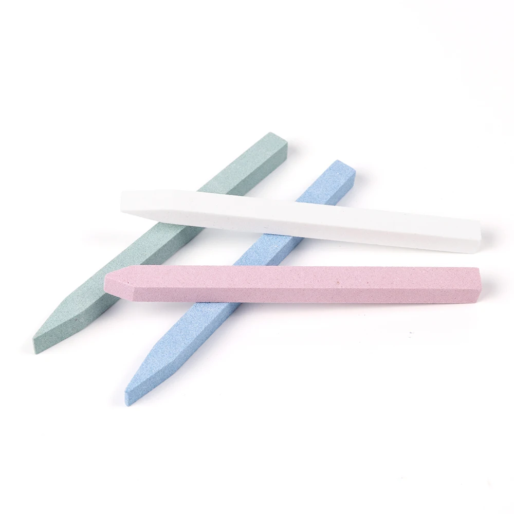 NAD014 Quartz Stone Nail Files Professional Sanding Buffer Block V-Shaped Nails Art Grinding Cuticle Remover Manicure Tools